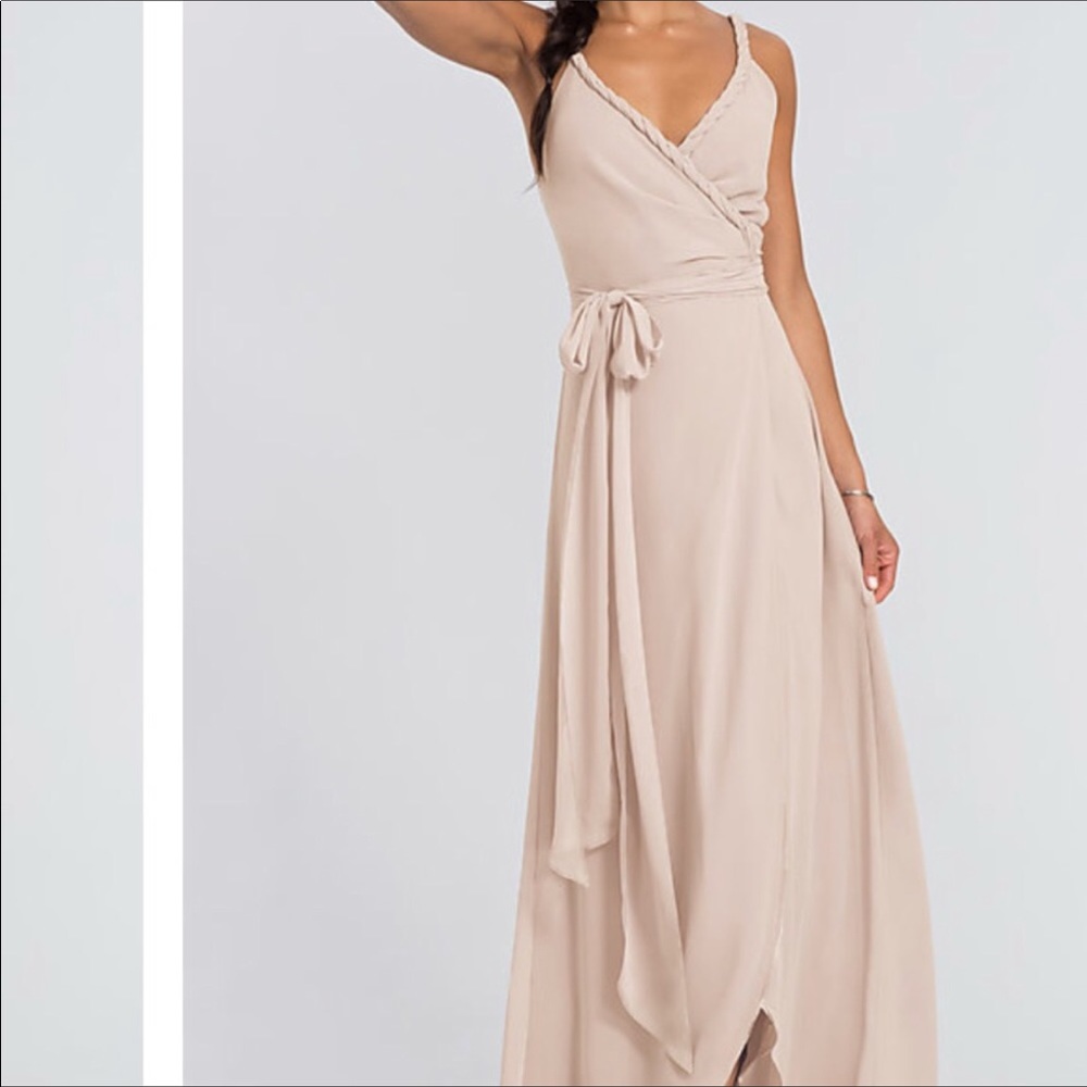Joanna august grey/silver maxi ceremony dress